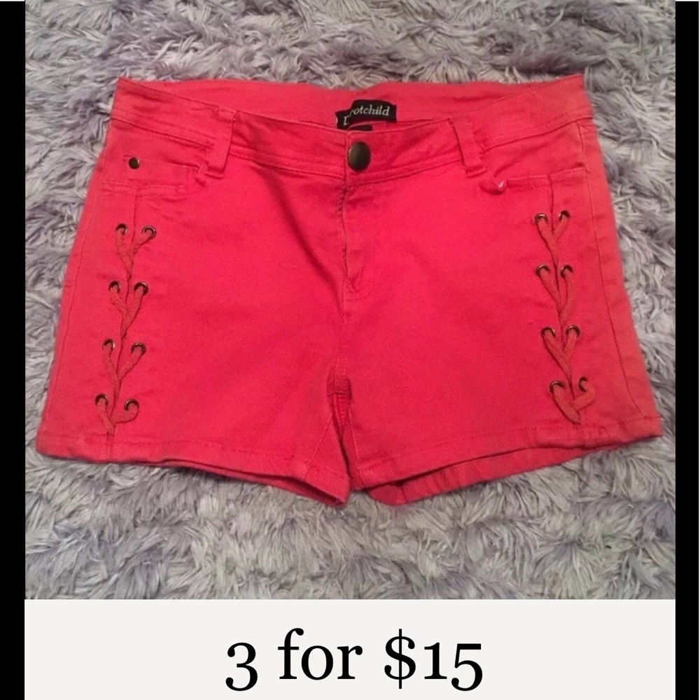 De’rothchild laced sides shorts